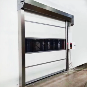 Motor control customized pvc plastic sliding door industrial fast rolling shutter door for warehouse