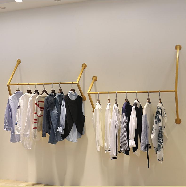 wall mounted metal display stand rack for clothing