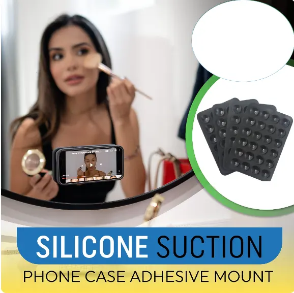 Silicone Suction Phone Case Adhesive Mount Refrigerator Sticker For Holder Mobile Phone Stand Suction Anywhere Selfies