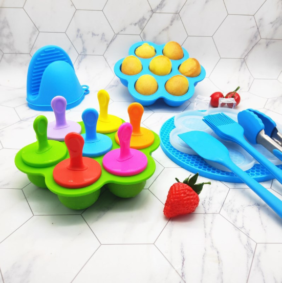 Silicone Ice Mold Egg Steamer Popsicle Molds Baby Food Storage Container Cake Tools Baking Set For kids