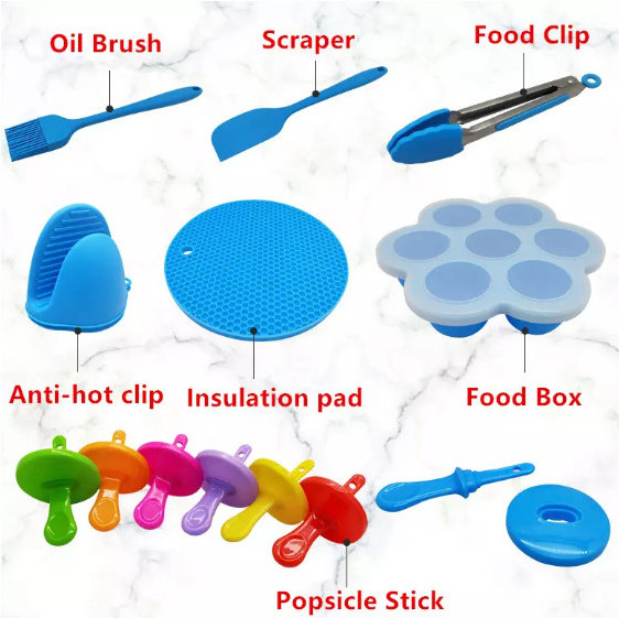 Silicone Ice Mold Egg Steamer Popsicle Molds Baby Food Storage Container Cake Tools Baking Set For kids