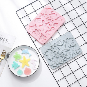 Marine series Silicone Fondant Chocolate Mold For Cake Decoration