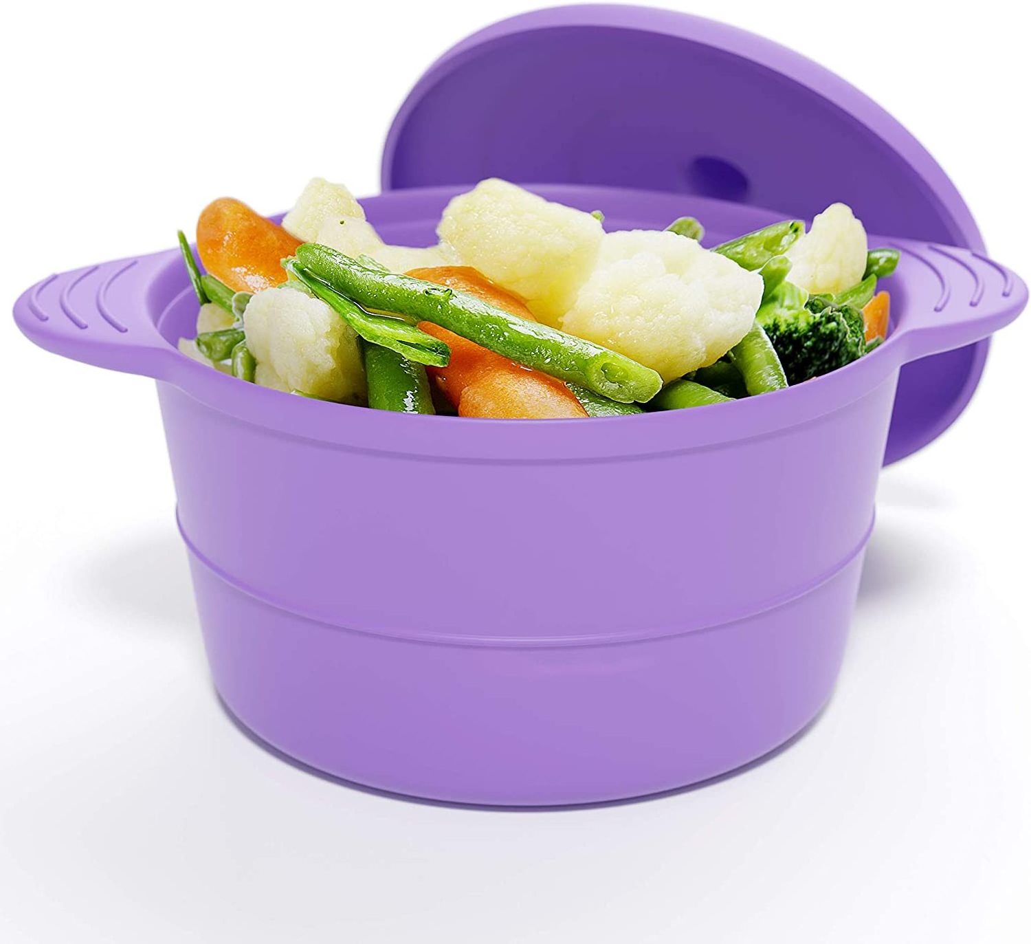 PBA free Food Grade Silicone Ramekin Mini Round Individual Serving Pot with Lid Steamer Cooker