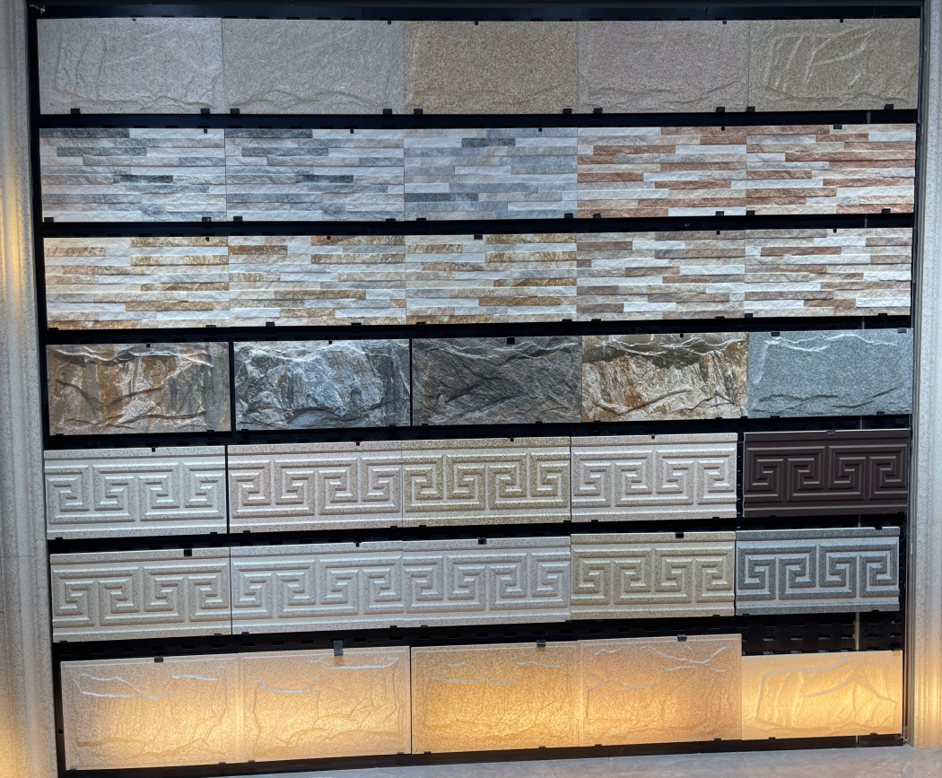 Exterior wall decorative clinker brick tile Black Stone Stacked Exterior Wall Cladding Tiles