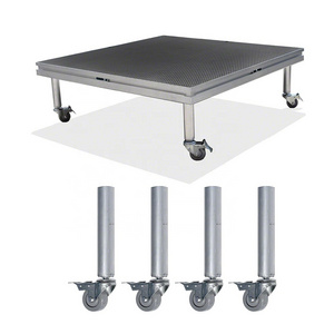 Aluminum Folding Stage Concert Equipment 4x4 ft Mobile Stage Platform With wheels For Sale