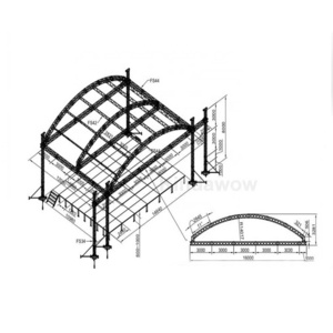 Kindawow aluminum lift tower canopy truss outdoor stage truss roof cover DJ roof truss for concert