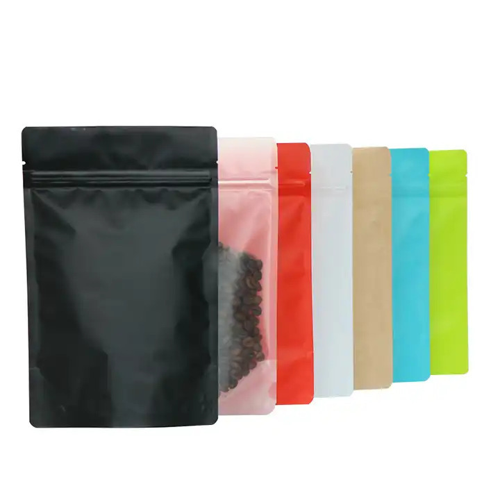 Small MOQ Custom Printing Logo Frosted Doypack Candy Gummy Gift Mylar Pouch Bags Packaging