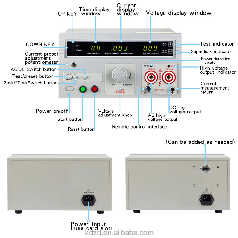 AC High Voltage Withstand Cable Tester leakage current detecting electric safety test equipment portable hipot tester