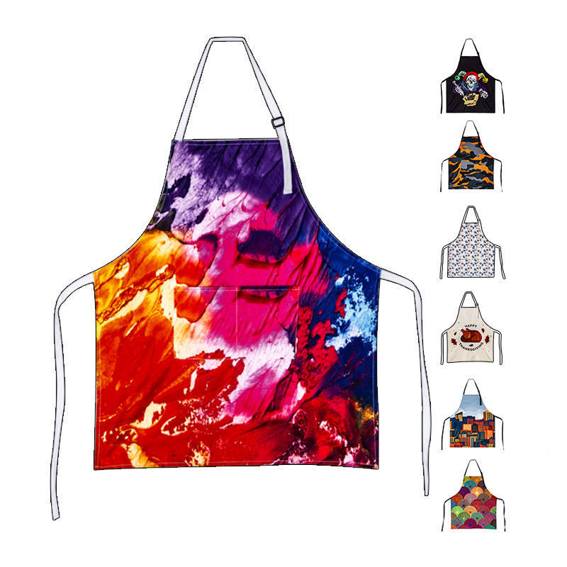 KEFEI SCP Custom print Kitchen Waterproof Apron For Cleaning Chef Gardening Barista Chef Apron