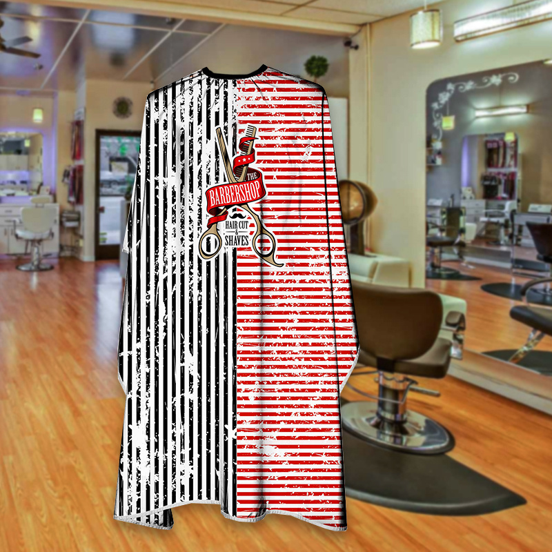 KEFEI wholesale unisex custom printed barber cape for hairdressing hair cutting salon cape