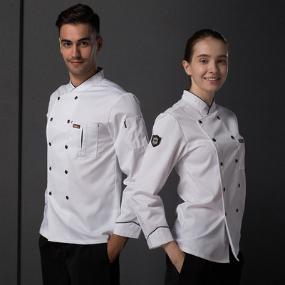 Professional Custom Design Chef Coat Chef Jacket Chef Uniform Tops Woven Unisex Comfortable Work Uniform Cook Uniform for Unisex