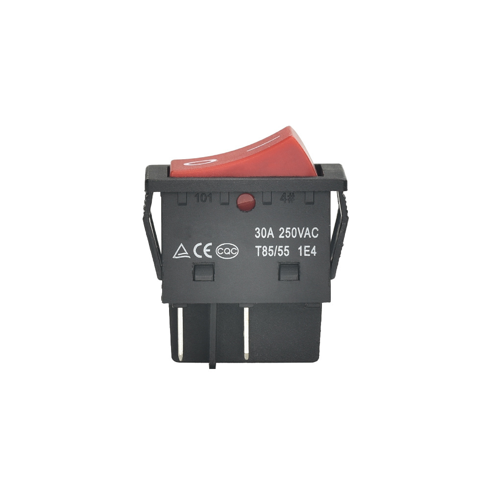 Big current KCD power switch with red led light  4 pin ON OFF 30A 250V rocker switch