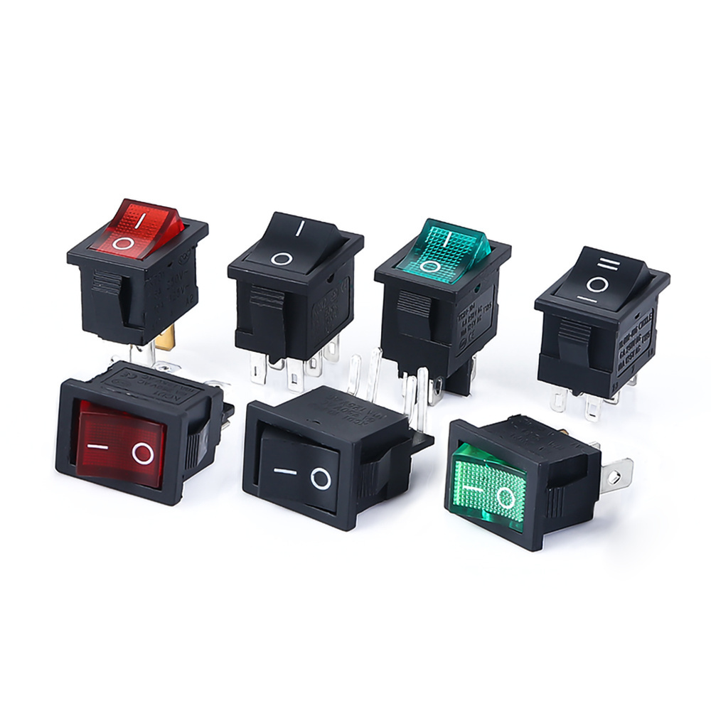 wenzhou KCD-101 ON-OFF-ON 3 position switches LED illuminated rocker switch