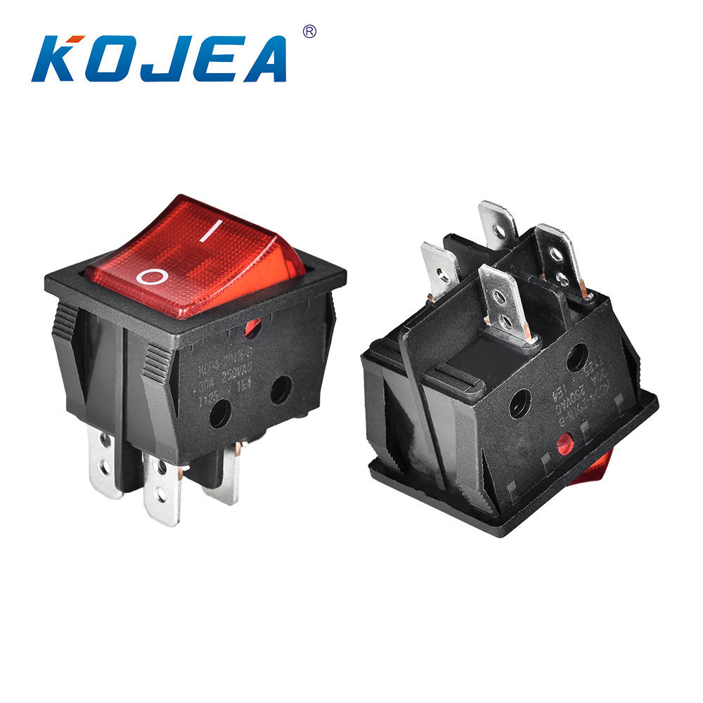 kejian KCD3 15A 250VAC/20A 125V electric scone switch general double ship type with light button switch rocker switches with LED