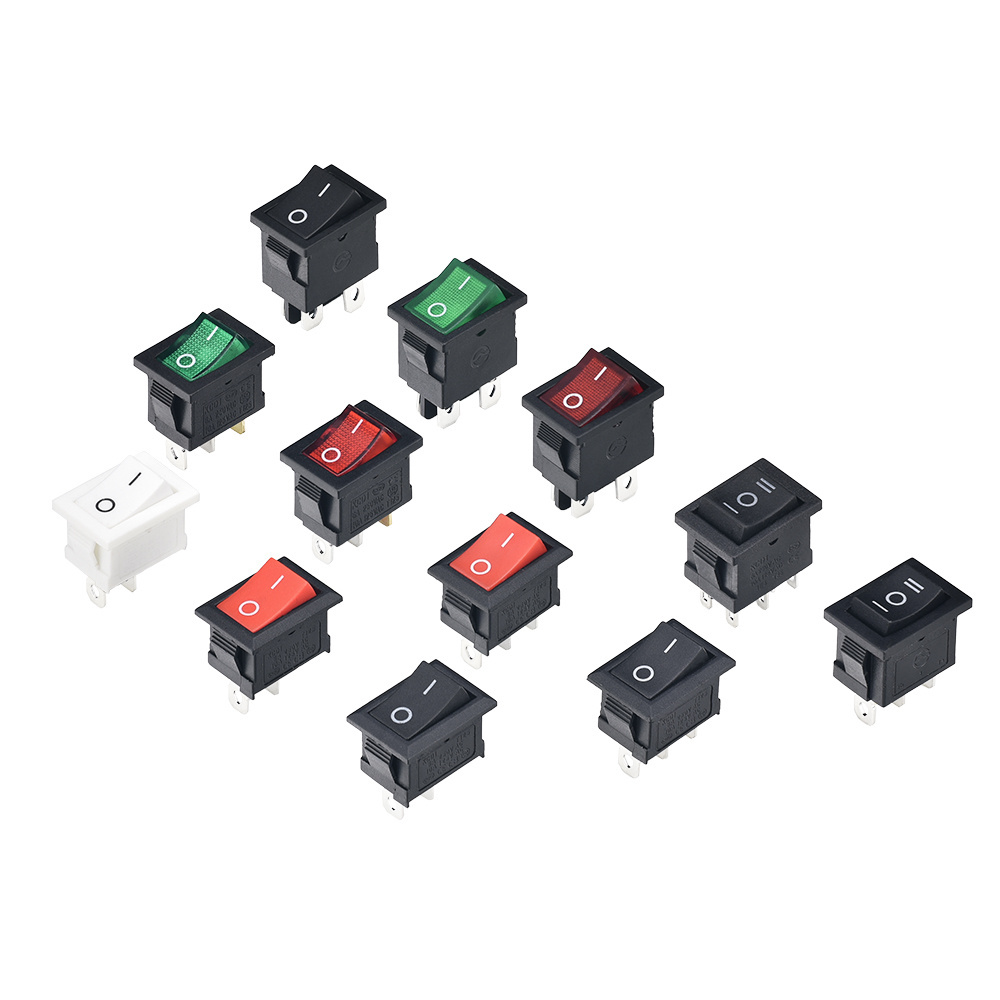 KCD1 KCD3 KCD4 switches LED illuminated round rocker switch