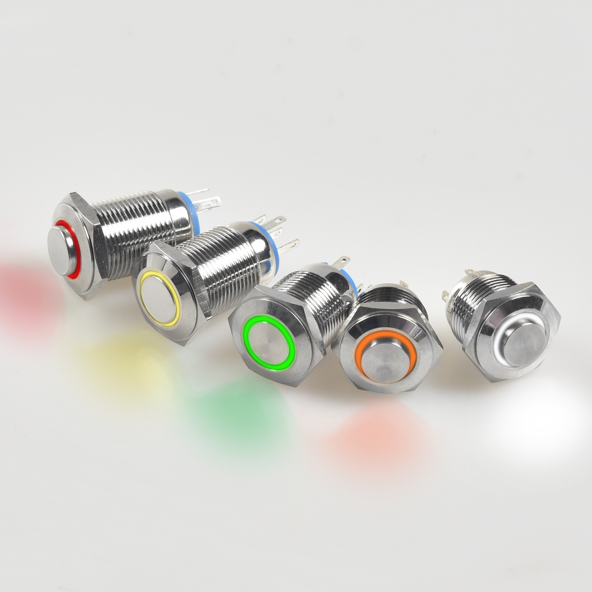 Metal Push Button Switch 12mm 16mm 19mm 22mm Waterproof Small Illuminated With Led Momentary Latching Push Button Switches