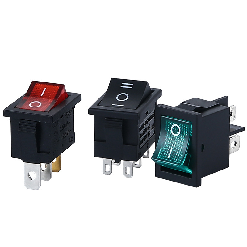 wenzhou KCD-101 ON-OFF-ON 3 position switches LED illuminated rocker switch