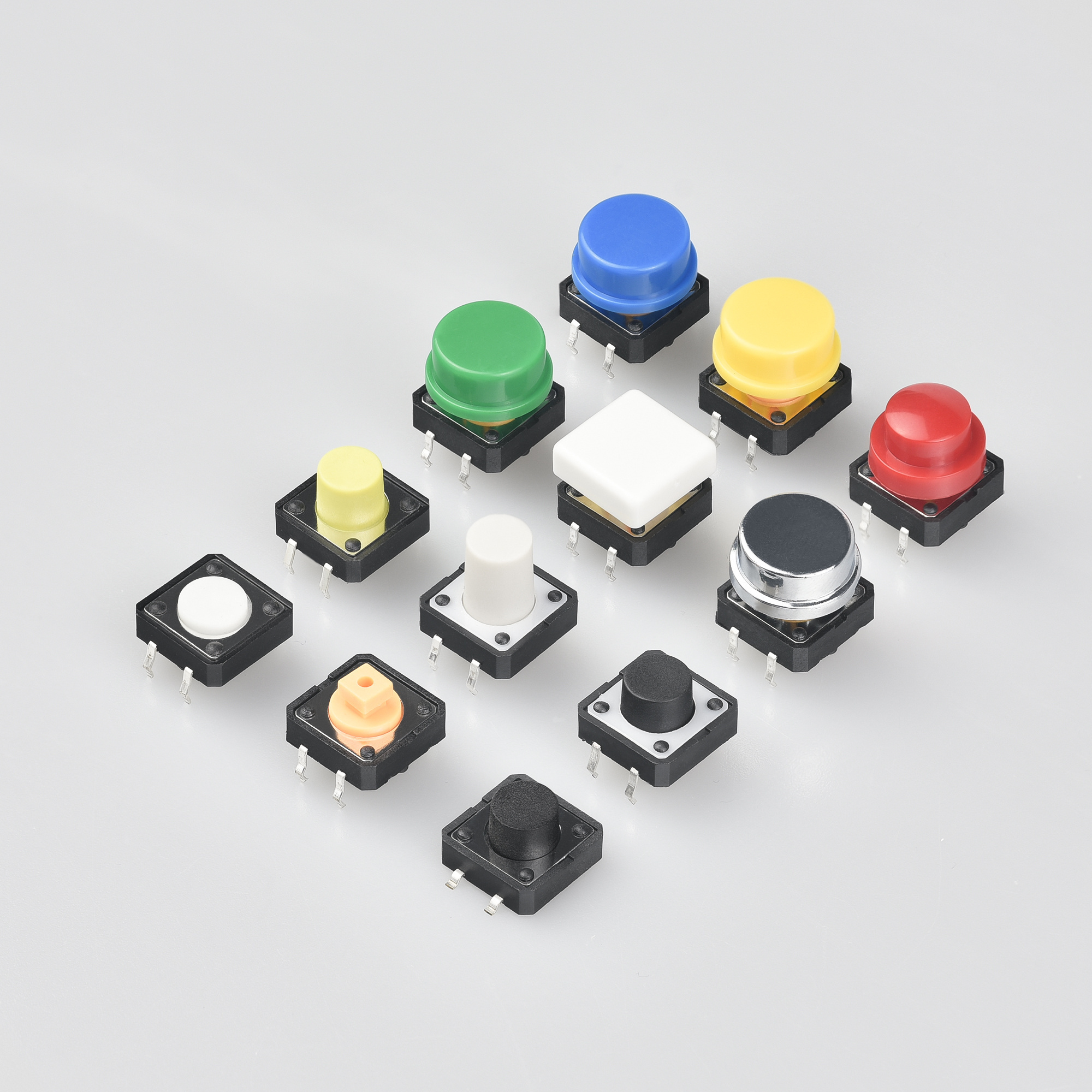 waterproof 6x6 through hole type dip tactile switch SMD tact switch cap illuminated led micro switch push button