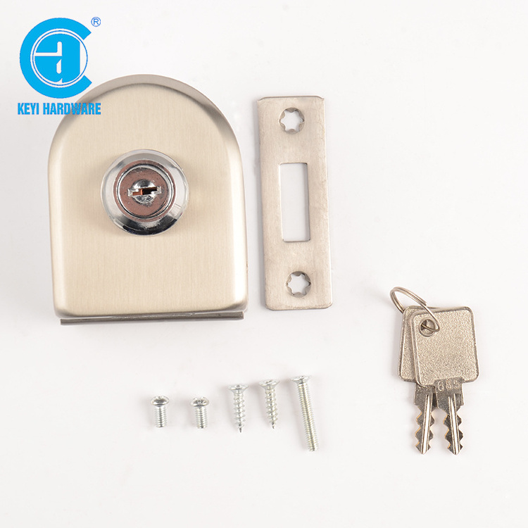 Hot Sale Security Commercial Frameless Stainless Steel Bathroom Sliding Swing Glass Center Door Lock