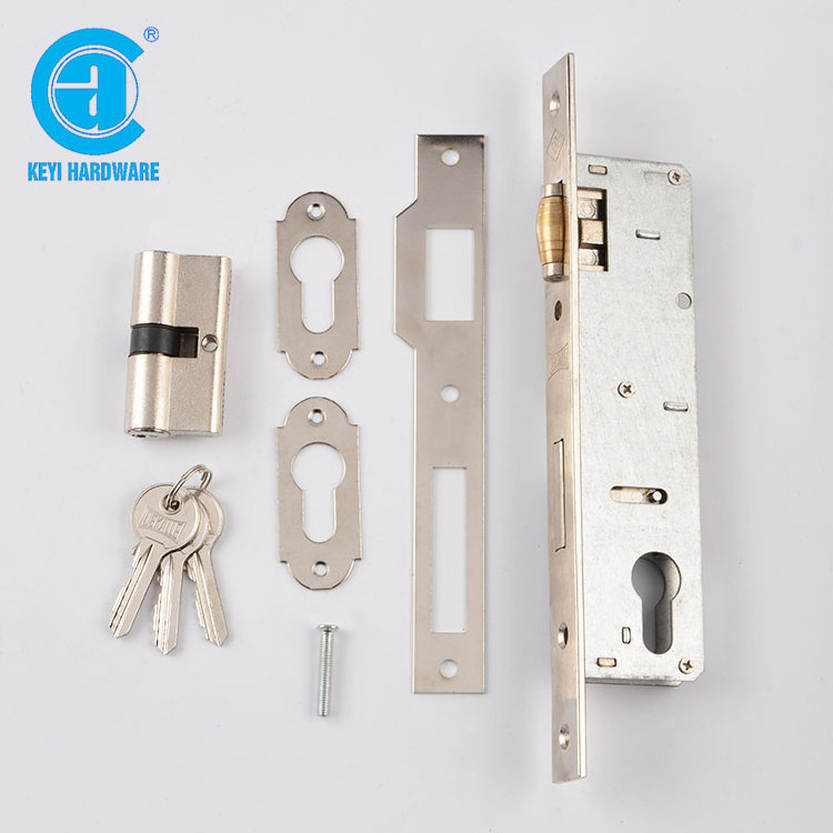 KEYI Hardware Durable Mortise Lock 153U Door Cylinder Lock Body 2085 Steel Stainless with 85mm Center Distance