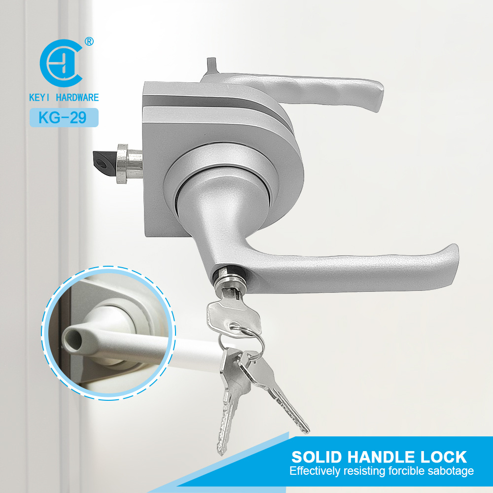 KG-29 aluminum alloy cylinder door handle  privacy door lock with keys