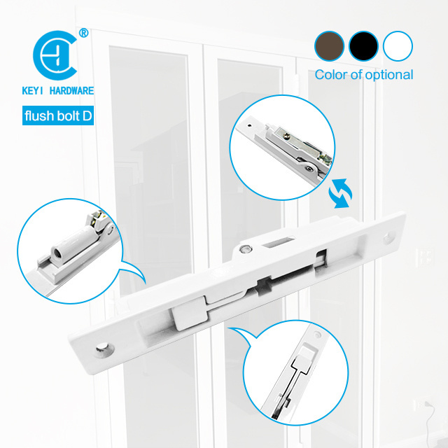 In Stock Promotion Automatic Door Black Tower Bolt Zinc Alloy Sliding Locking Flush Bolt For Doors And Windows