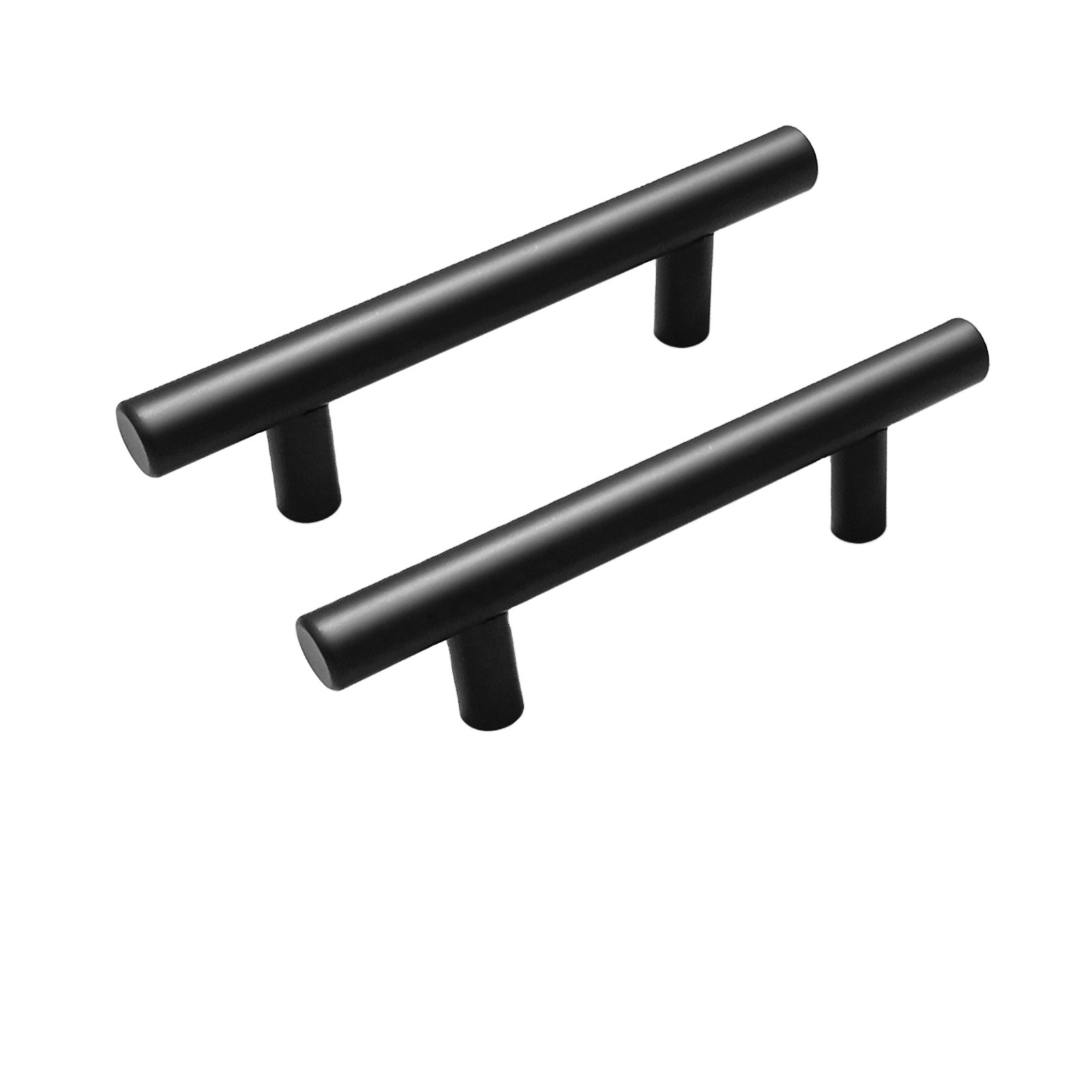 KEYI 5 Inch Matte Black Stainless Steel Drawer Pull Kitchen Cabinet Handles