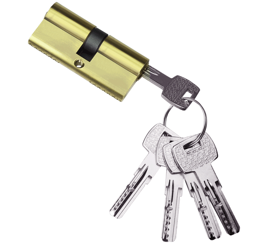 Safe Lock Cylinder KEYI C1 Hot Sale Double Sides Opening Zinc/brass Silver Customized Door Cylinder 3 Iron/brass Keys Locker