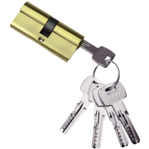 Safe Lock Cylinder KEYI C1 Hot Sale Double Sides Opening Zinc/brass Silver Customized Door Cylinder 3 Iron/brass Keys Locker