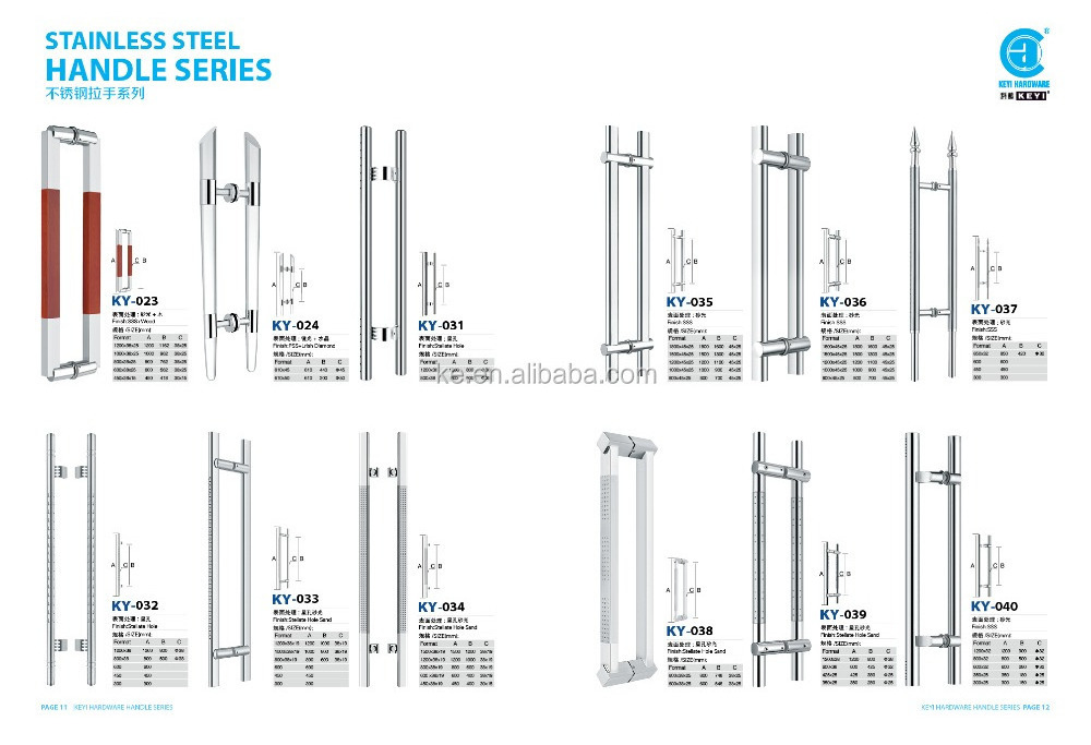 Modern customizable door handle shower room stainless steel pull door handle for glass door