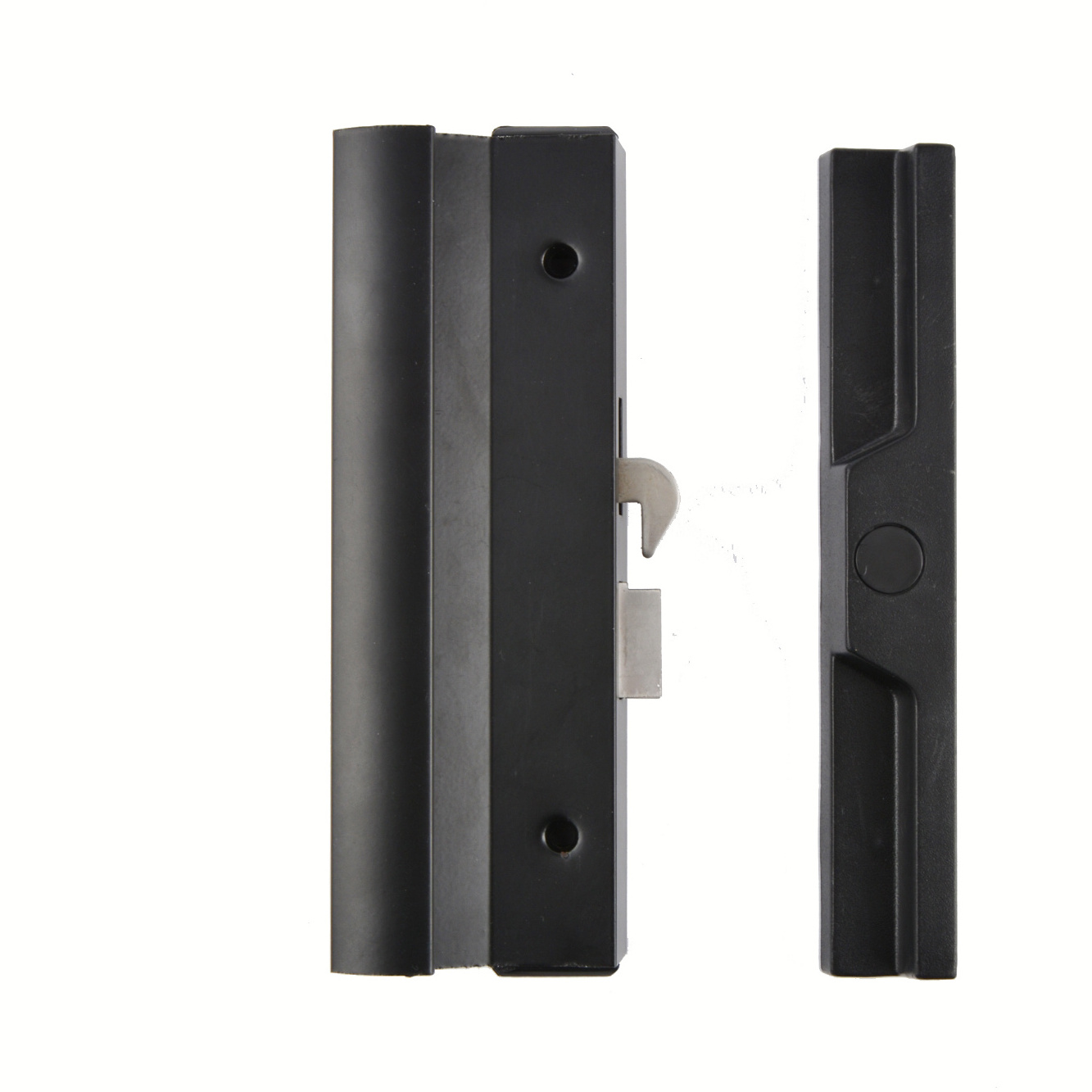 Aluminum Clamp Sliding Door Handle Lock Accessories with Mortise Lock and Key Cylinder Black Patio Door Lock Handle Set