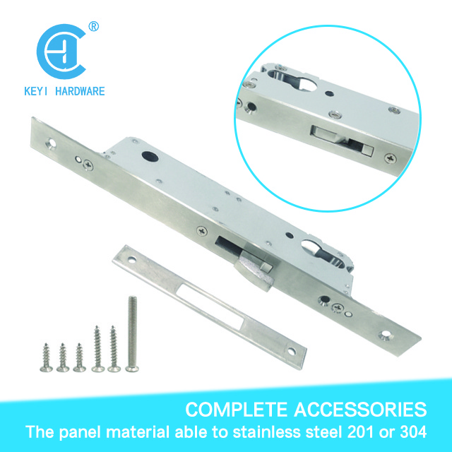 KEYI Security  Double Hook Spring Bolt Lock Body High Quality Sliding Door Mortise Lock Body