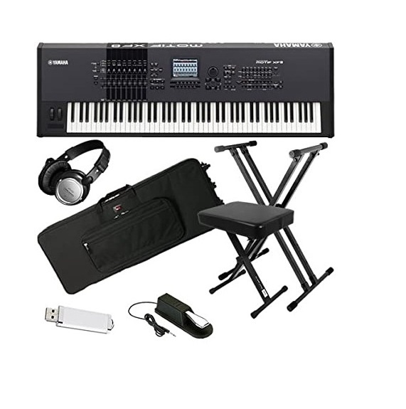 FAST SHIPPING Motif XF8 88 key piano keyboard synthesizer Workstation ESSENTIALS BUNDLE w/ Case, Stand & Benc-h