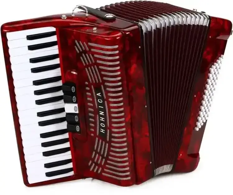 SALES OFFER PRICE FOR Accordion 1303-RED 12 Bass Accordion Red