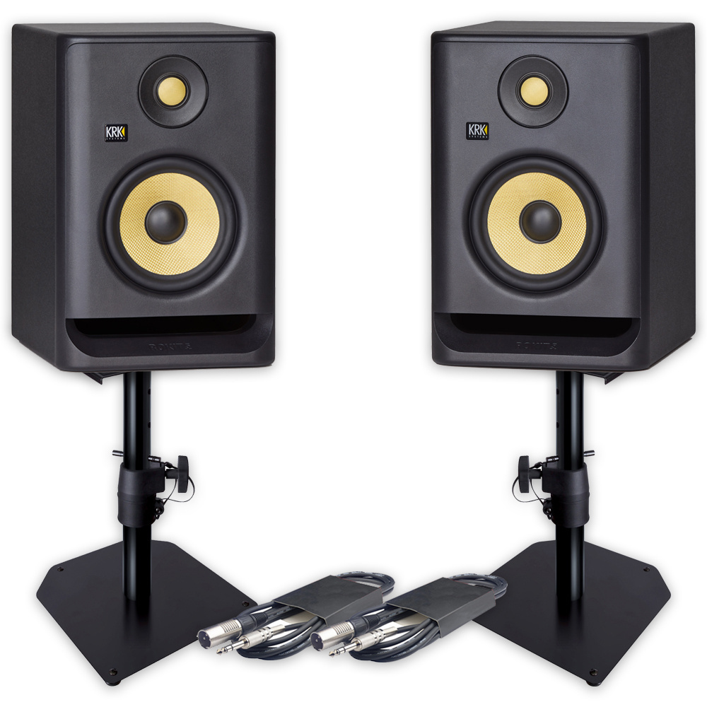 NEW DISCOUNT PRICE FOR NEW SALE KRK Speaker RP5 Rokit 5 G4 Bi-Amp Powered Studio Monitor Pair, Black