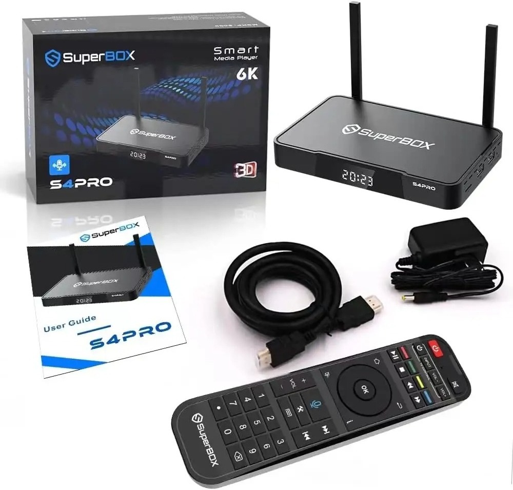 Superbox S4 Pro Dual Band Wi-Fi Smart Media Player the best iptv box in USA America android tv box decoder