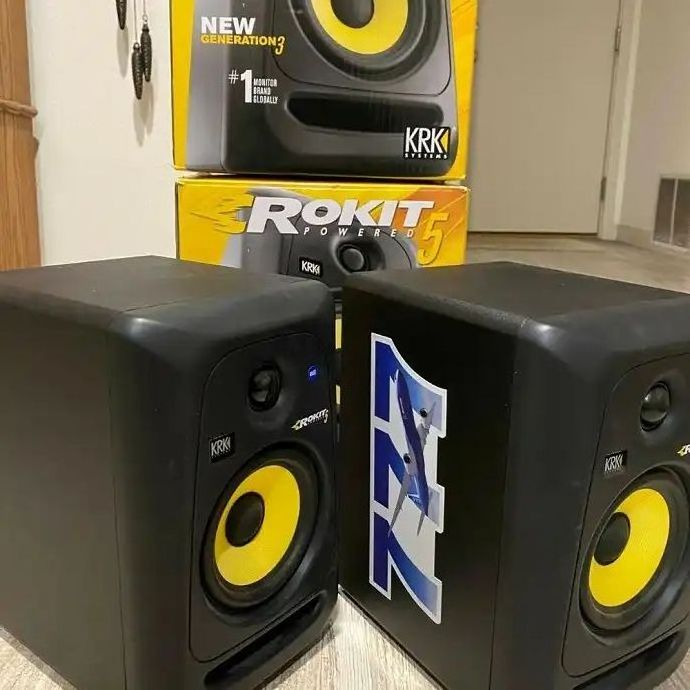 DISCONTED ECONOMICAL KRK 8 G4 8'' 2 Way Active Studio Monitor Kits (Pair, W/Black) Speaker Custom Speaker