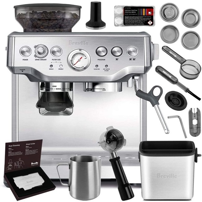 Top Shelve Brevilles BES990BSS Fully Automatic Espresso Machine Touch Coffee Machine