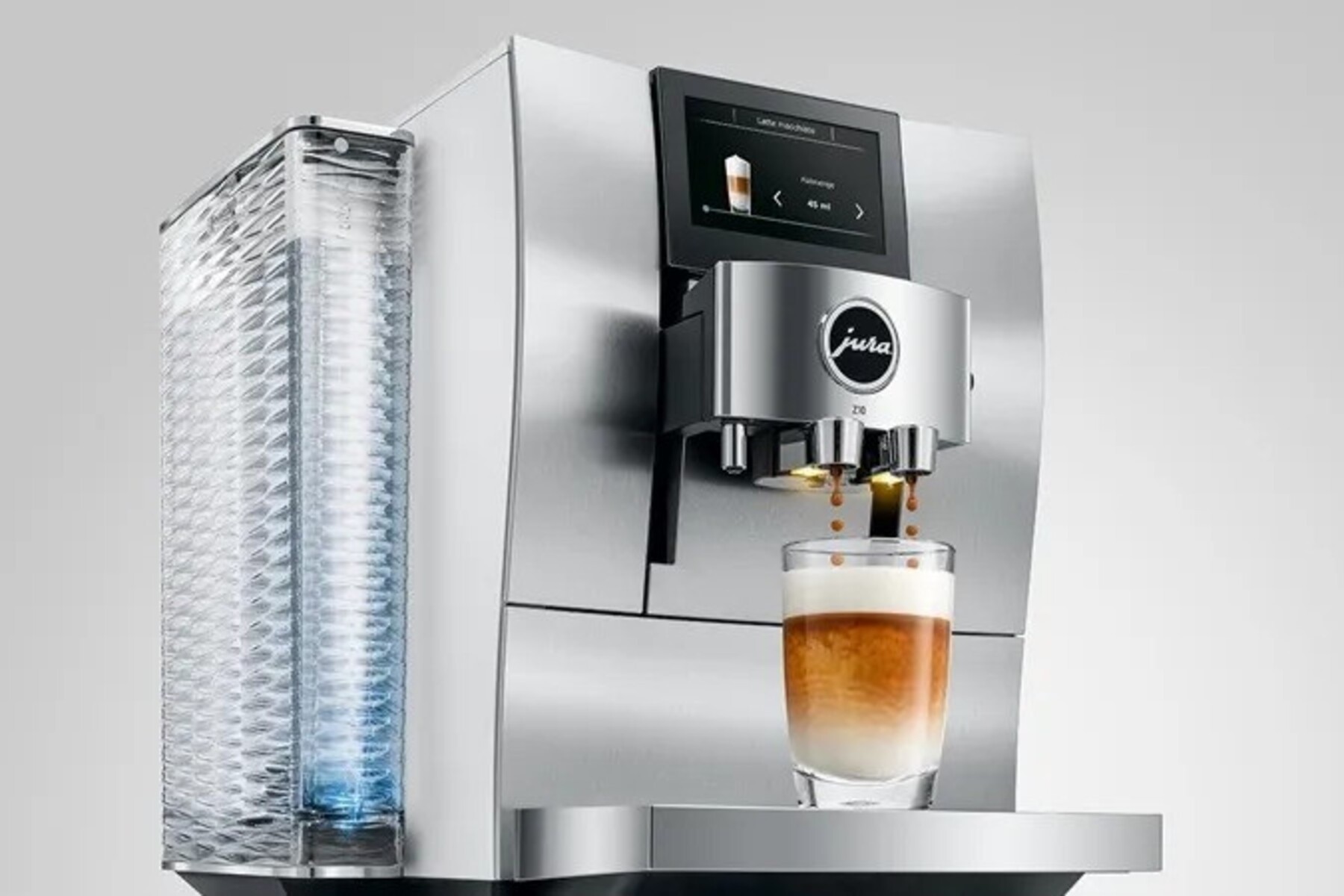 AUTOMATED SALES FOR  Newly Fully Automatic Coffee Machine Aluminum White with Glass Milk Container