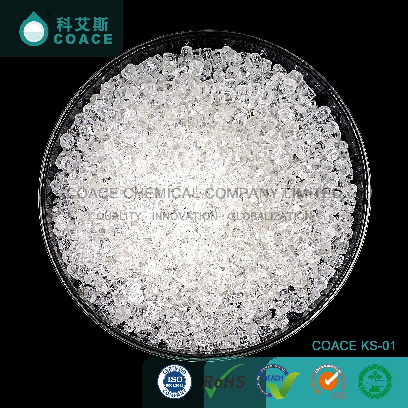 Styrene Maleic anhydride grafted polyethylene compatibilizer agent between polyethylene and mineral or glass fiber