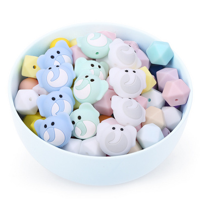 Bulk Wholesale Animal  Bpa Free Baby Teething  Custom Silicone Bead