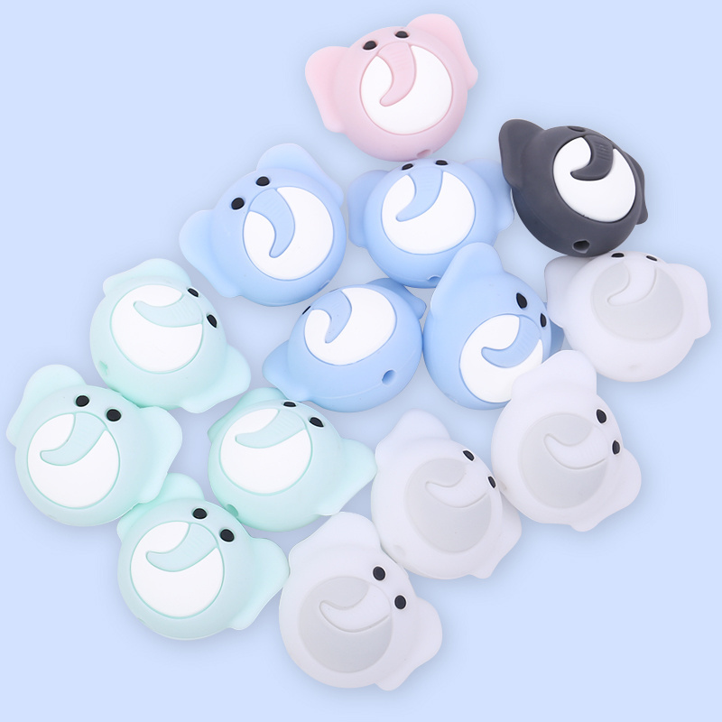 Bulk Wholesale Animal  Bpa Free Baby Teething  Custom Silicone Bead