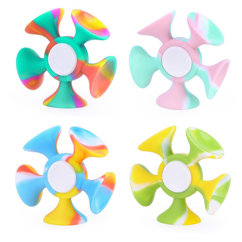 New Arrival Colorful High Speed Hand Anti Stress Relief Toy Silicone Fidget Spinner Fidget Toys for Adult Kids