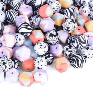 Silicone Bead Kit Speckled 15MM Red Black Colorful Mix Custom Diy Necklace Jewellery Loose 12Mm 14Mm Beads