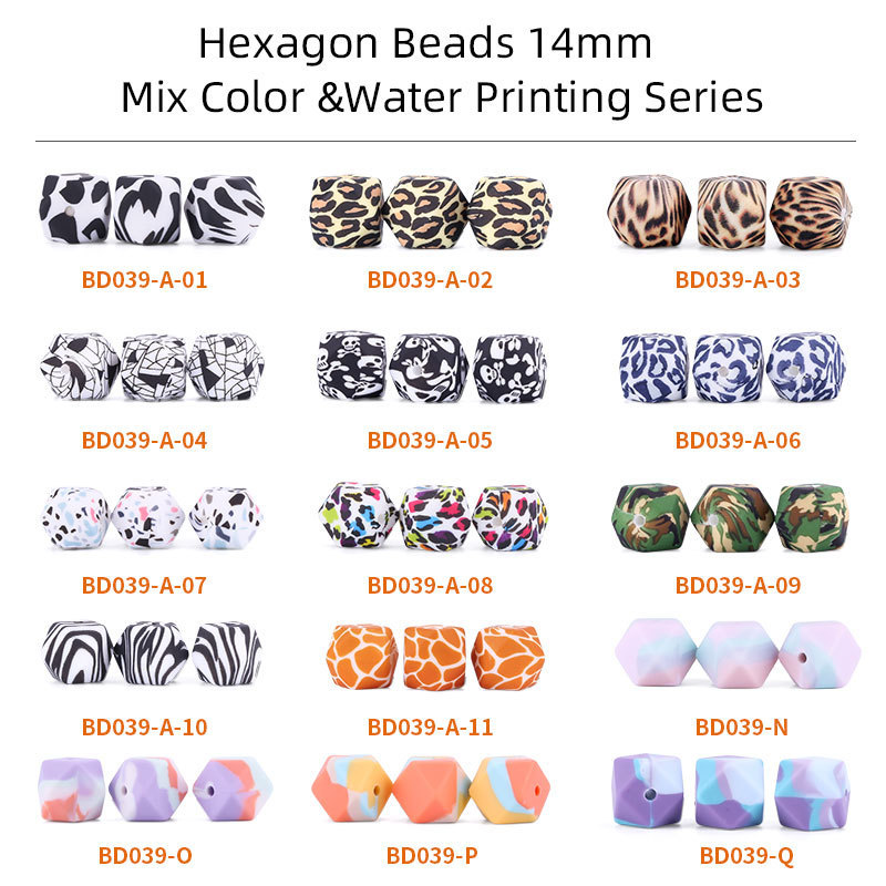 Silicone Bead Kit Speckled 15MM Red Black Colorful Mix Custom Diy Necklace Jewellery Loose 12Mm 14Mm Beads