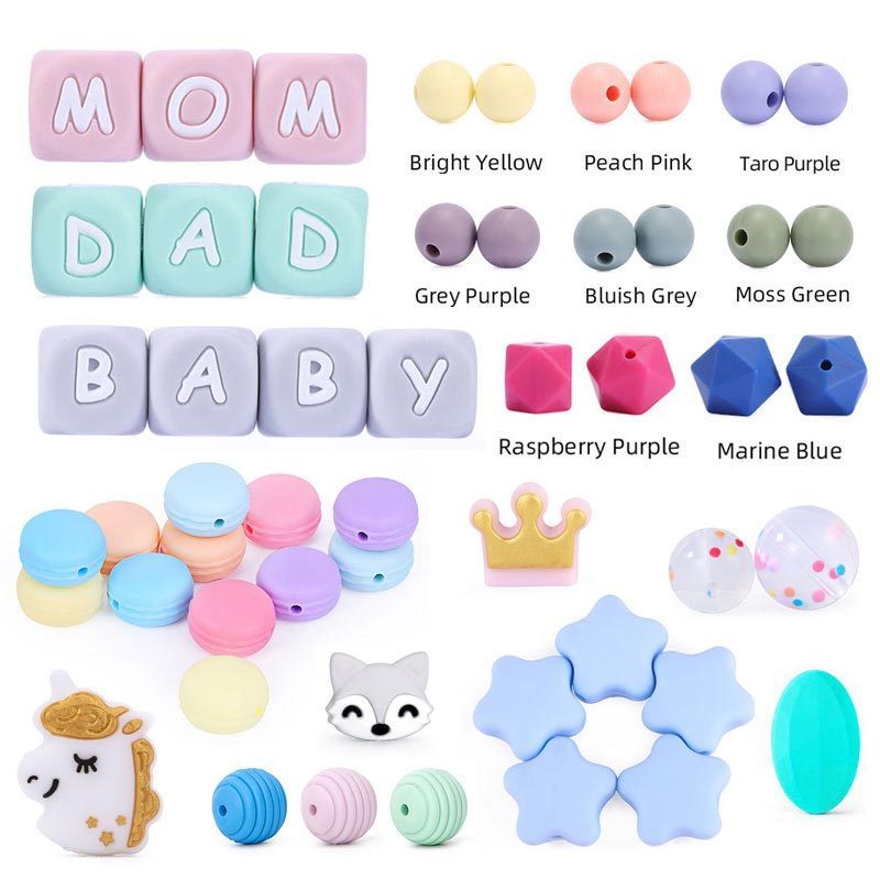 New Design Animal Shape Food Grade Soft Silicone Baby Teething Beads