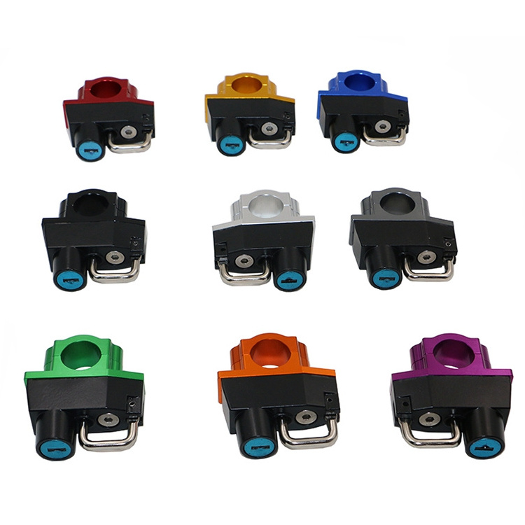 9 Colors Universal Motorcycle CNC Aluminum Helmet Lock