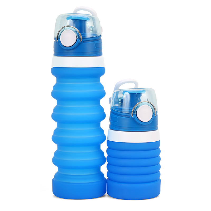 Fast Shipping Sports Bpa Free Food Grade Sports Retractable Silicone Water Bottle