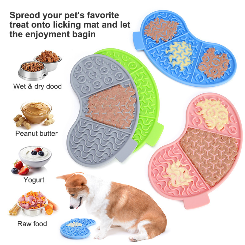 New Arrivals Suction Cup Anti Slip Rubber Round Pet Cat Treat Bowl Plate Customized Silicone Lick Mat Dog Slow Feeder