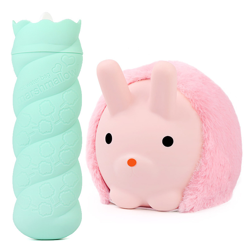 Baby Hot Water Bottle Warmer,  Mini Hot Water Bottle With Fleece Cover